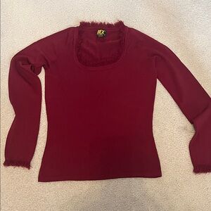 Dex Women's Burgundy Long Sleeve Top